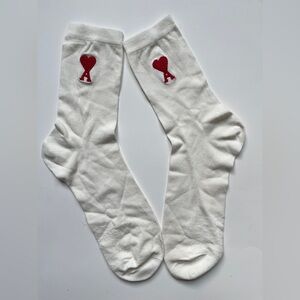 Ami White Crew Socks